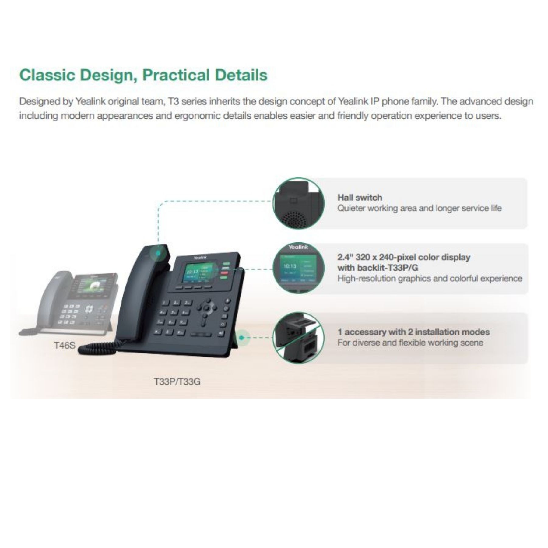 YEALINK SIPT33G CLASSIC BUSINESS IP PHONE